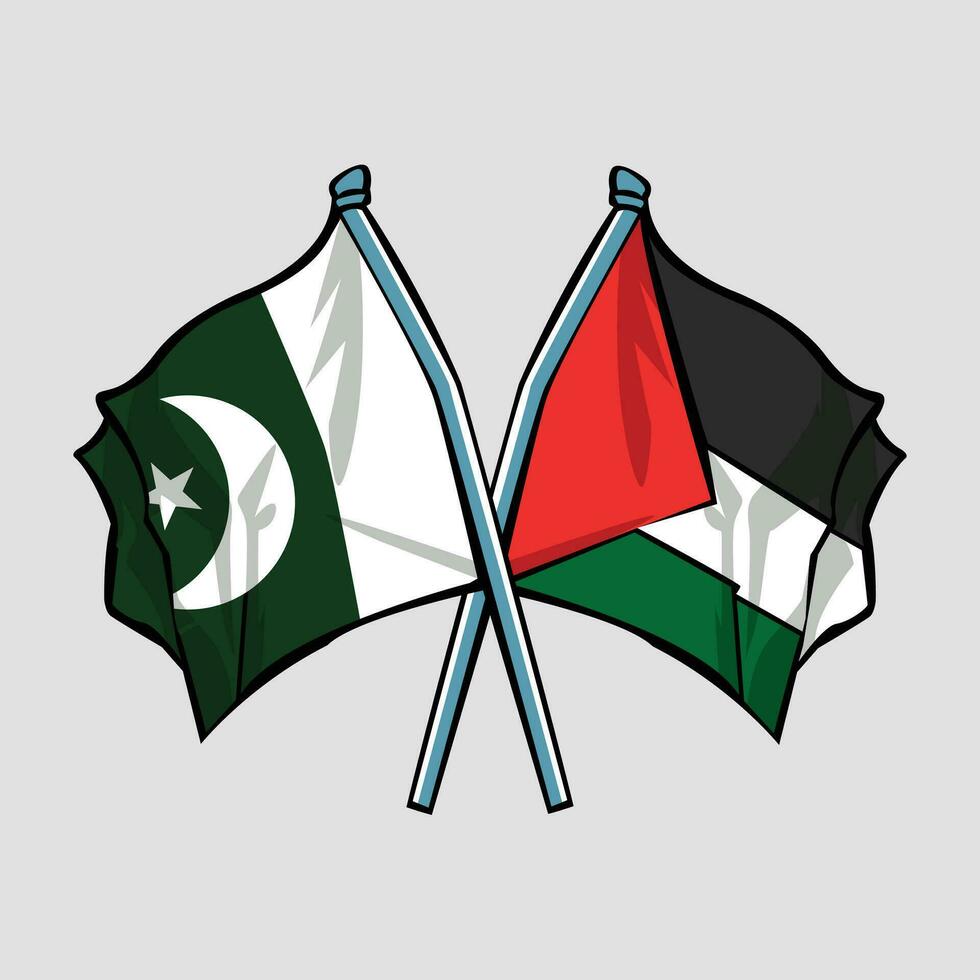 Pakistan et Palestine drapeau illustration vecteur