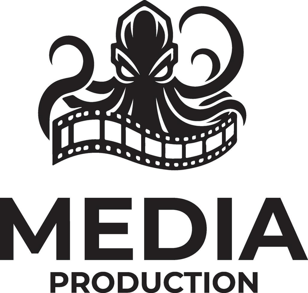 médias production logo conception vecteur