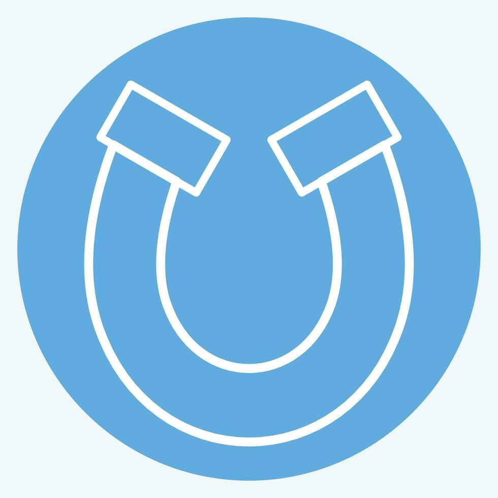 icône cheval chaussure. en relation à Irlande symbole. bleu yeux style. Facile conception modifiable. Facile illustration vecteur