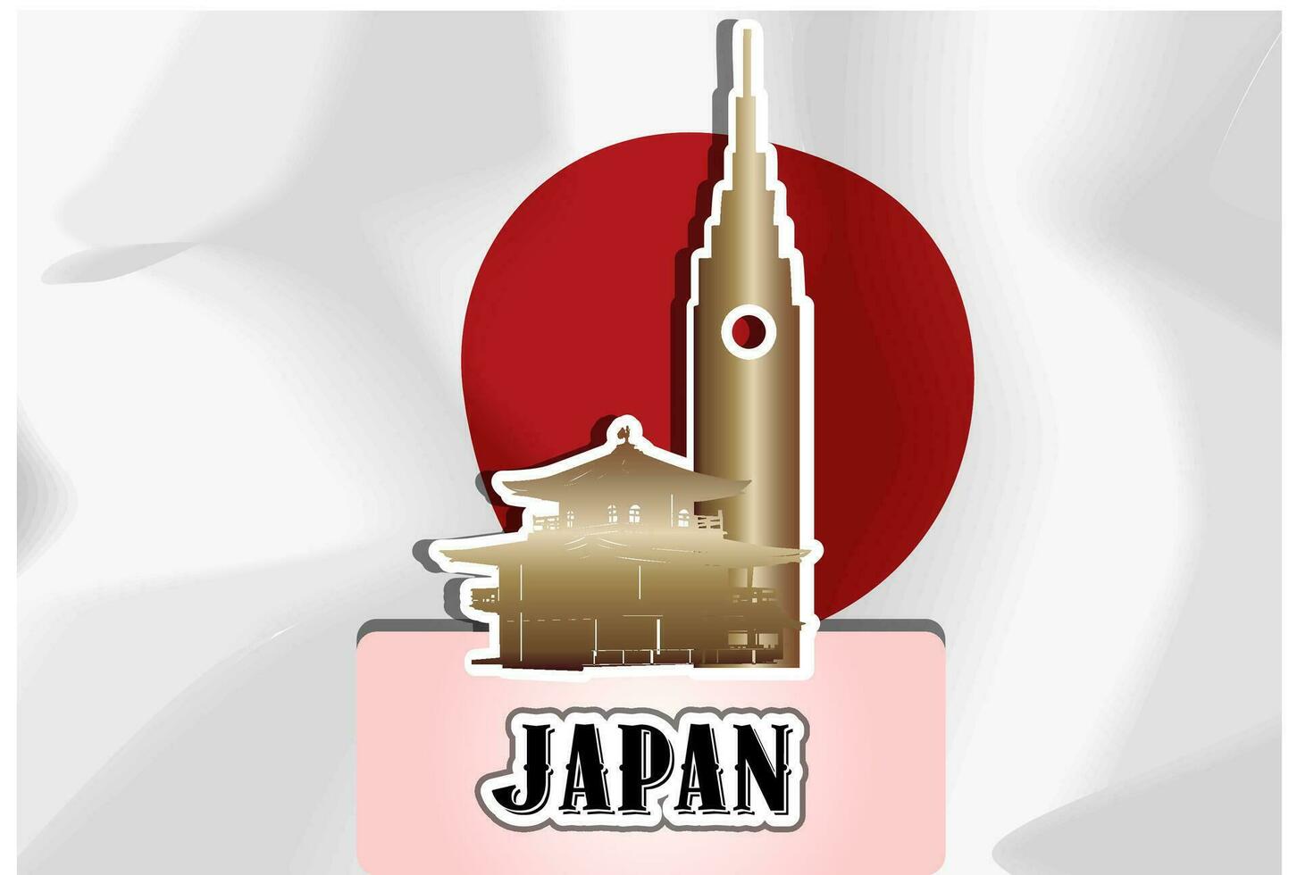 Japon point de repère illustration vecteur