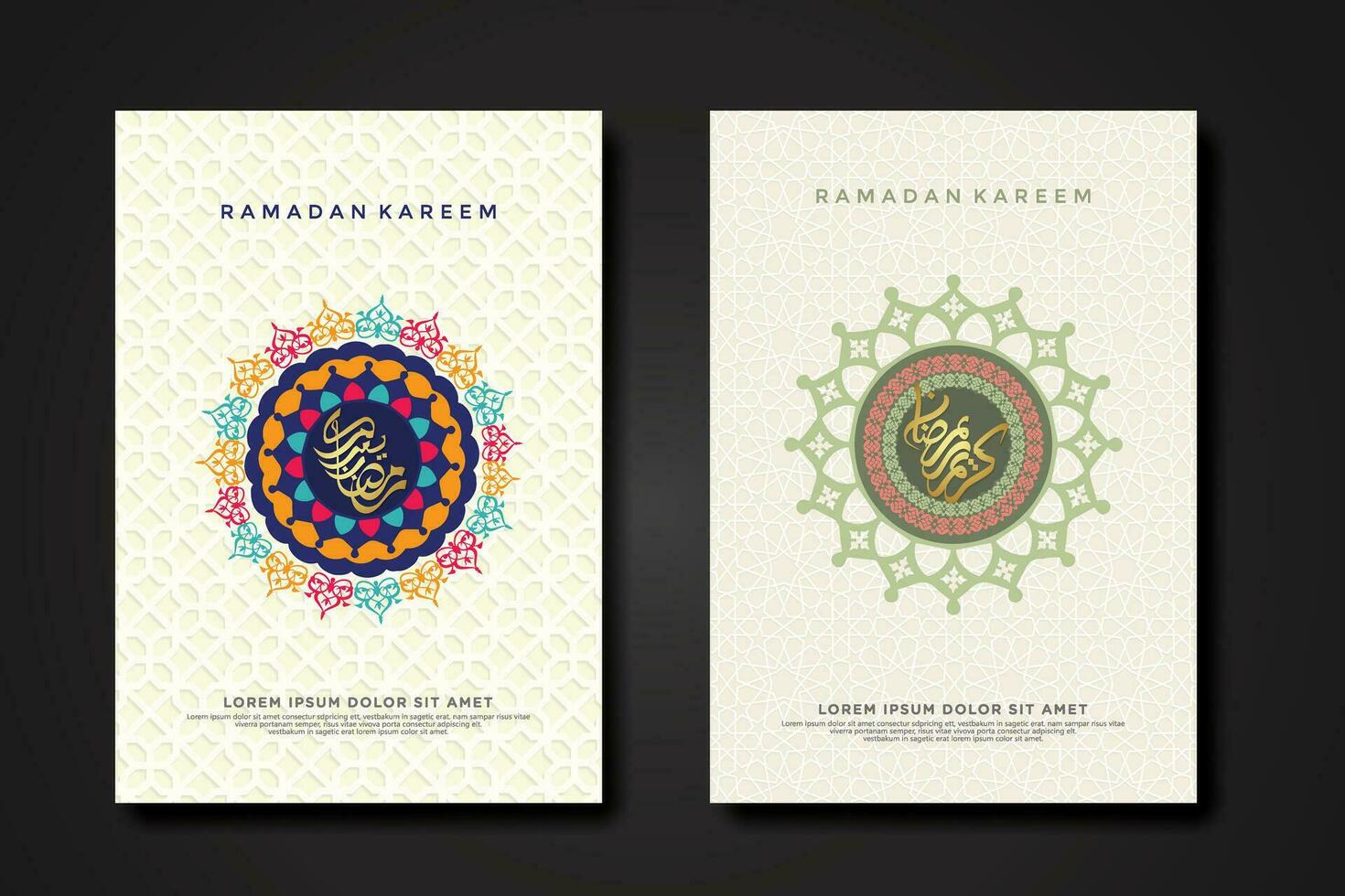 ensemble couverture Contexte modèle pour Ramadan un événement vecteur