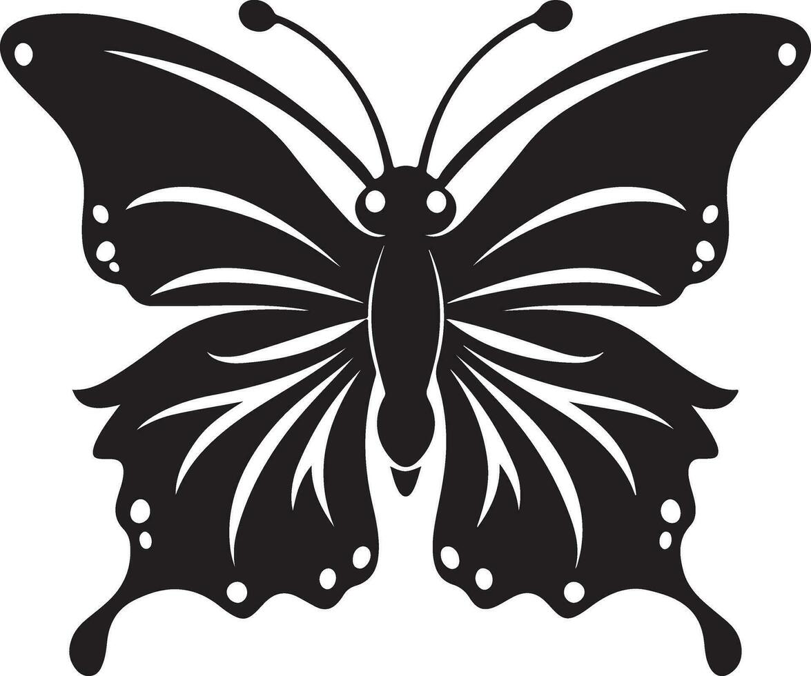 noir papillon silhouette illustration vecteur