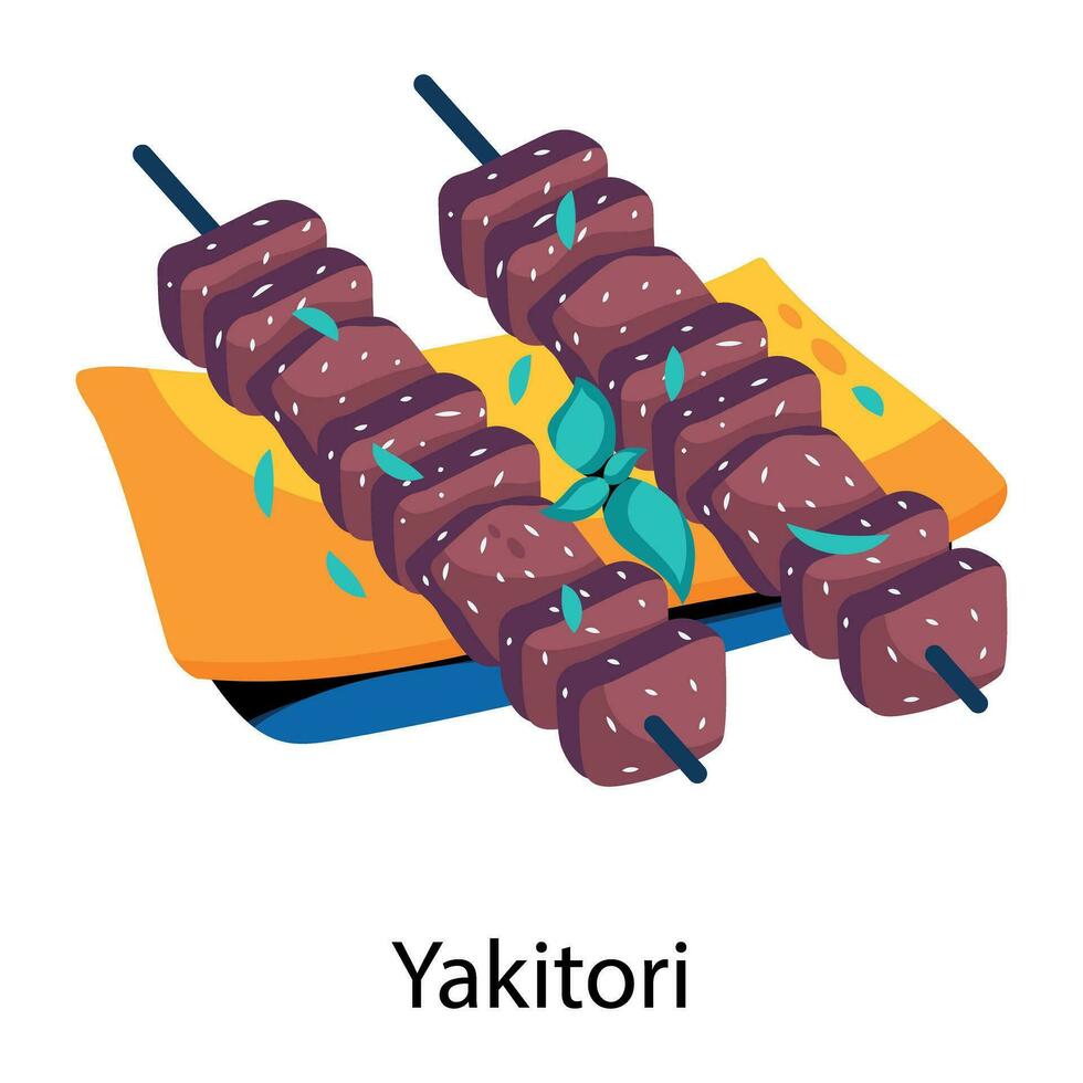 branché yakitori concepts vecteur