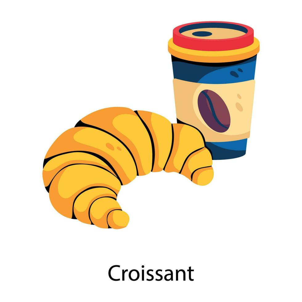 concepts de croissants à la mode vecteur