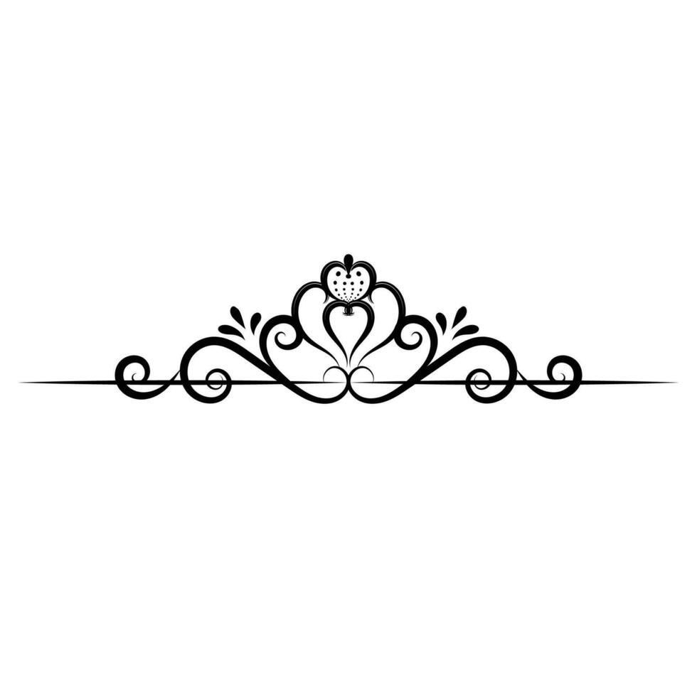 bordure de titre royal vintage de vecteur ou éléments d'ornement de cadre de texte, carte d'invitation de mariage de frontière vintage de luxe