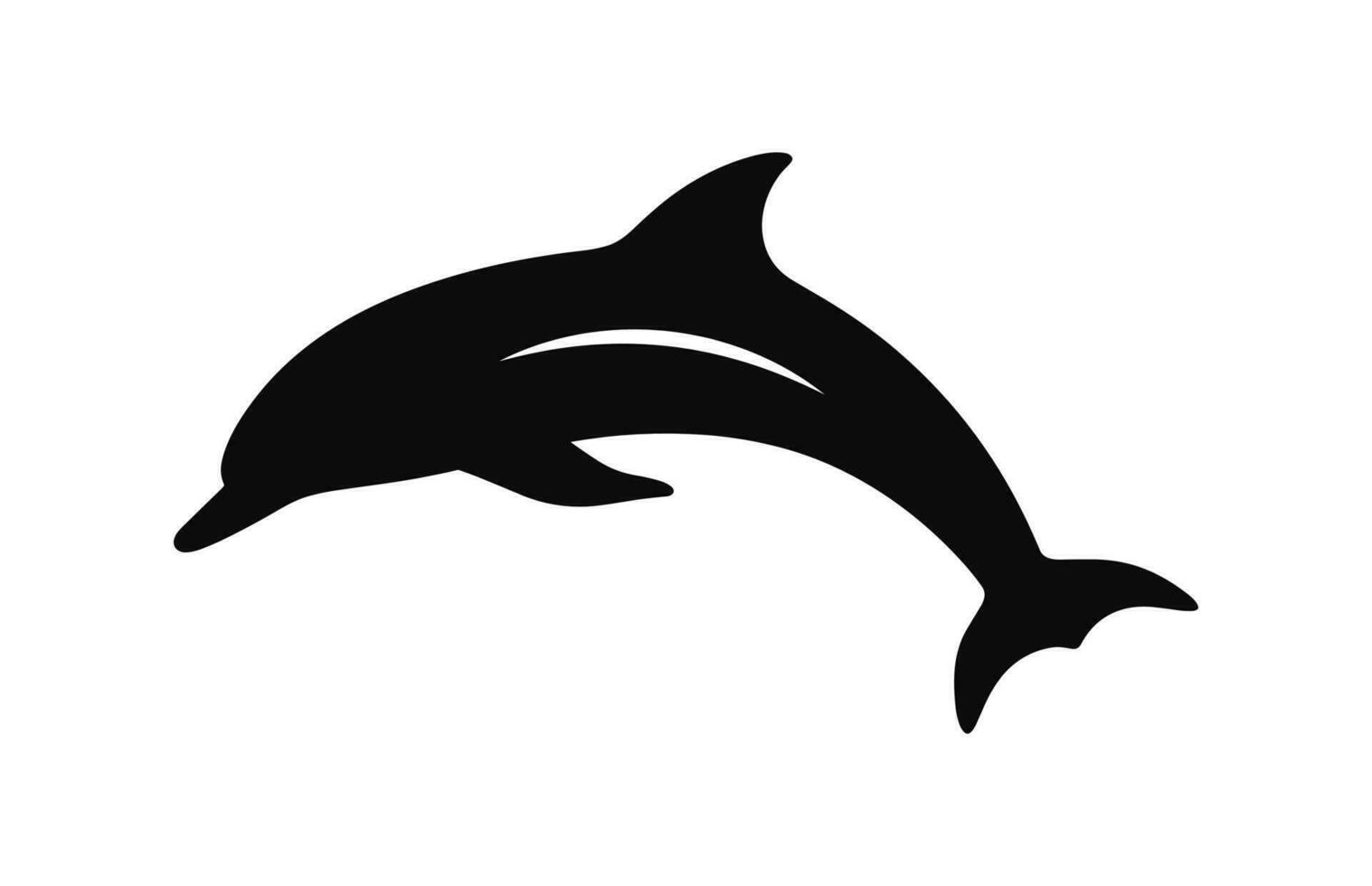 une dauphin silhouette vecteur gratuit
