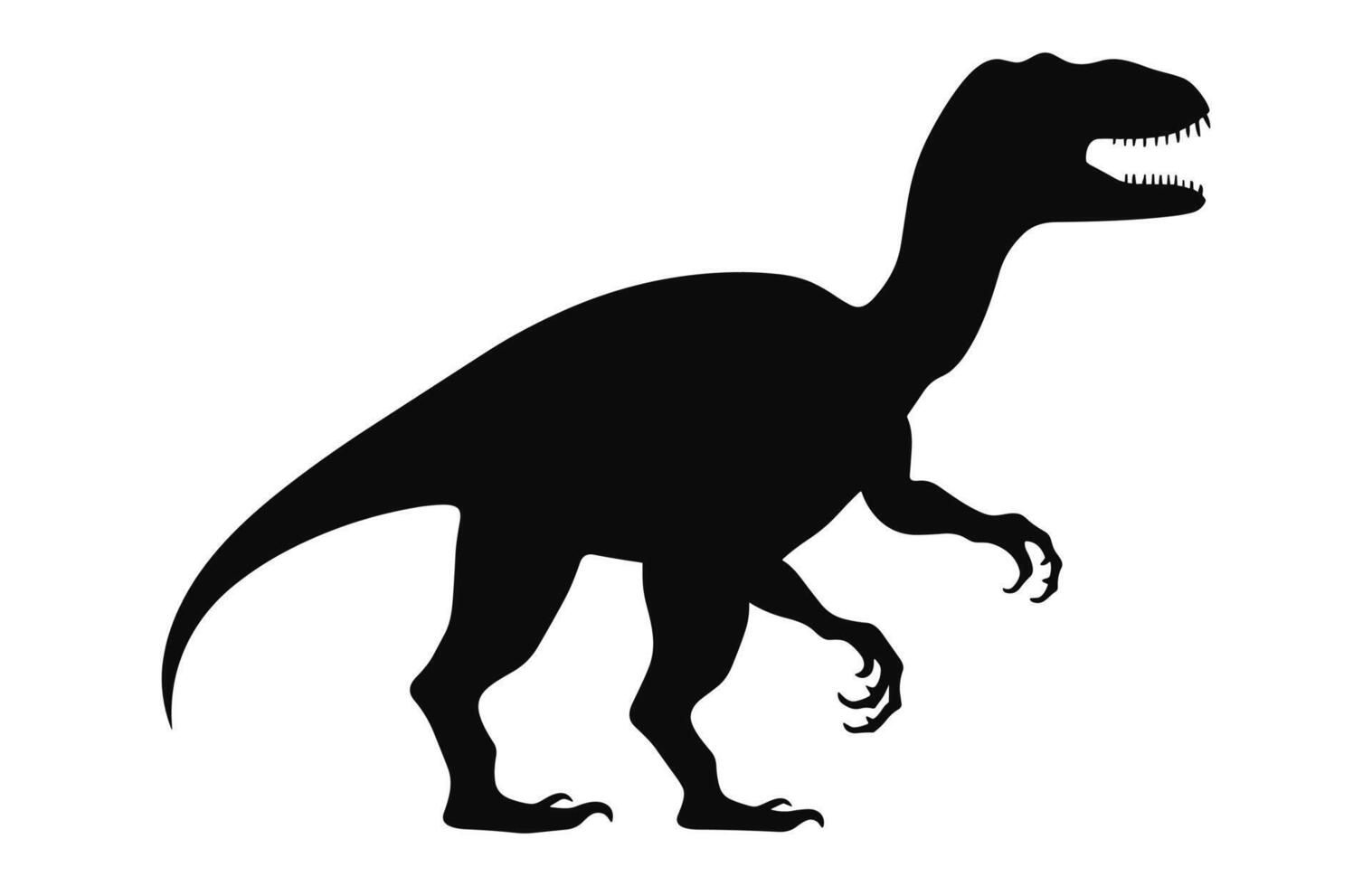 une dinosaure silhouette vecteur gratuit