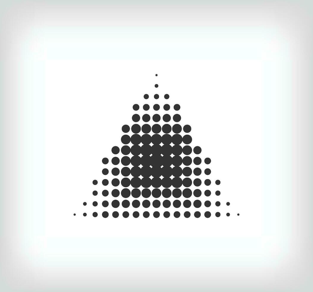 à pois triangulaire forme. géométrique Triangle pixels. intégratif et intégratif pixel mouvement. moderne icône ports. vecteur