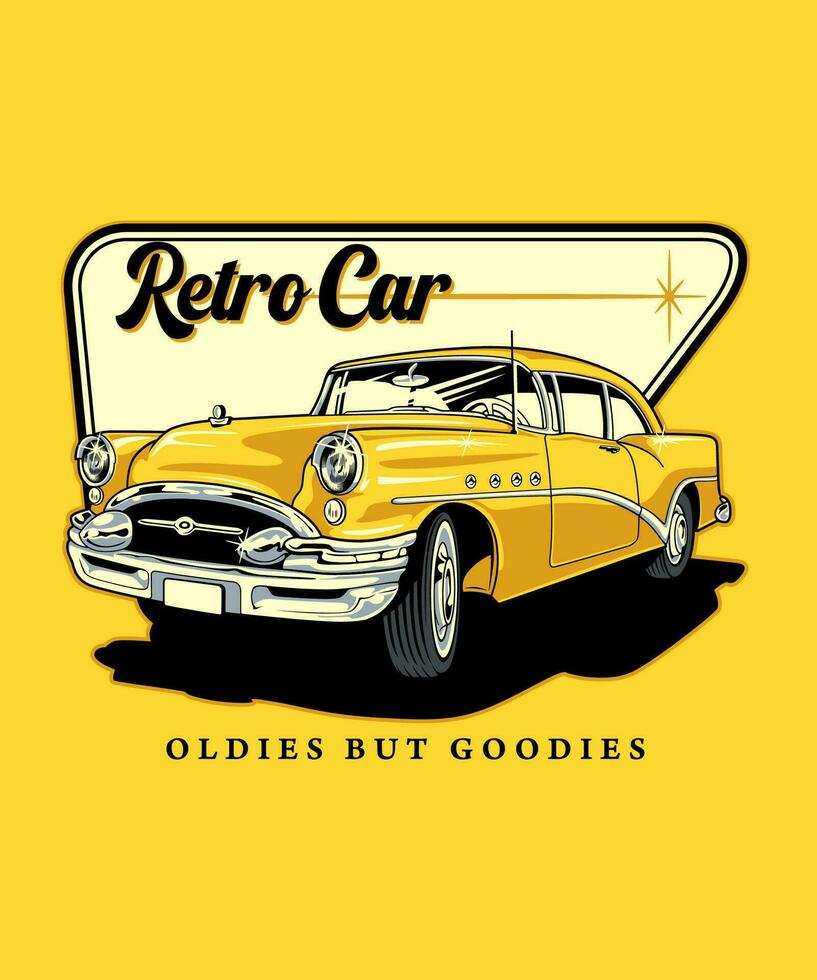 rétro voiture ancien vecteur illustration