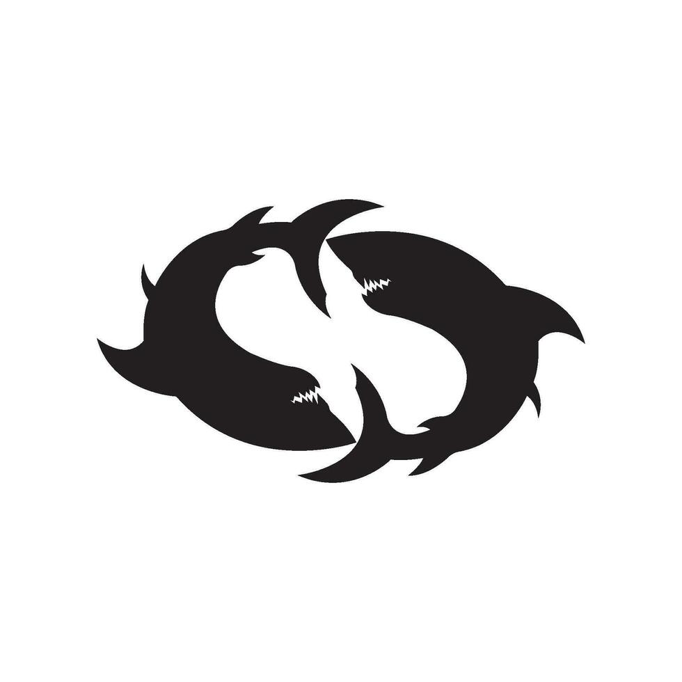 requin logo icône, conception vecteur illustration