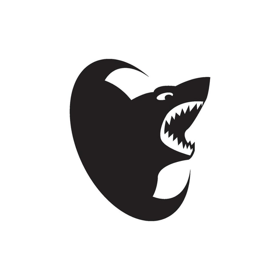 requin logo icône, conception vecteur illustration