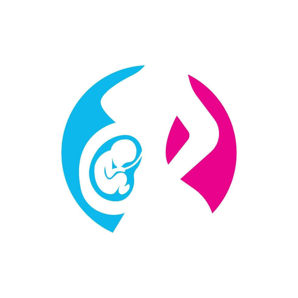 Enceinte mère logo icône, vecteur illustration conception