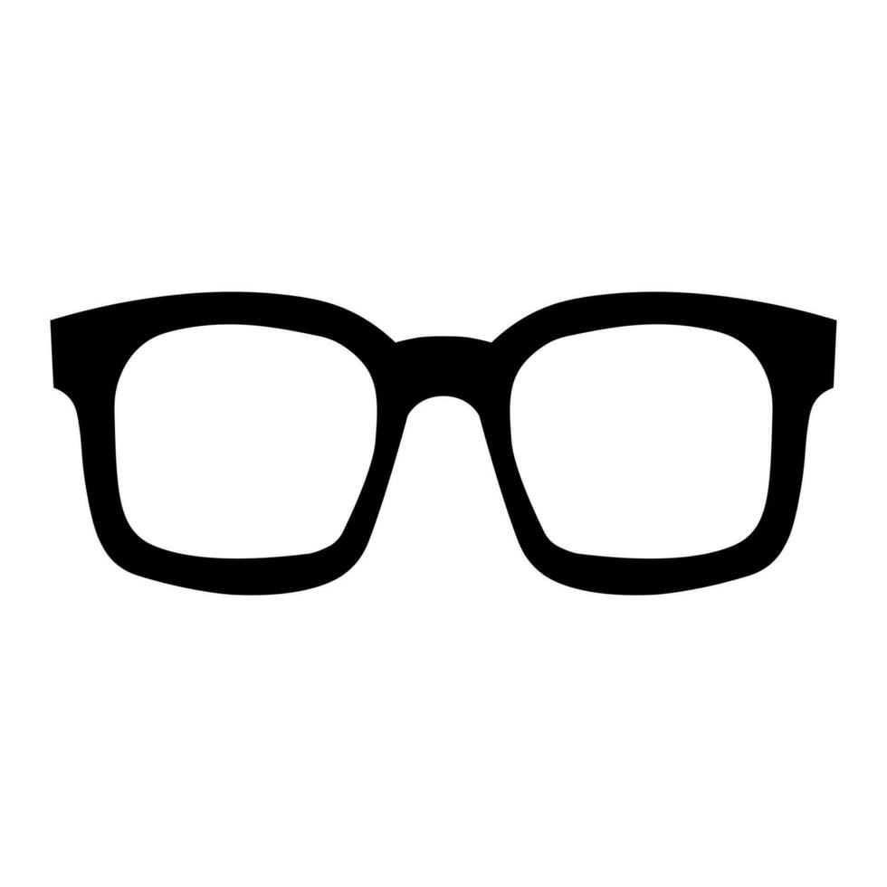 des lunettes noir vecteur icône isolé sur blanc Contexte