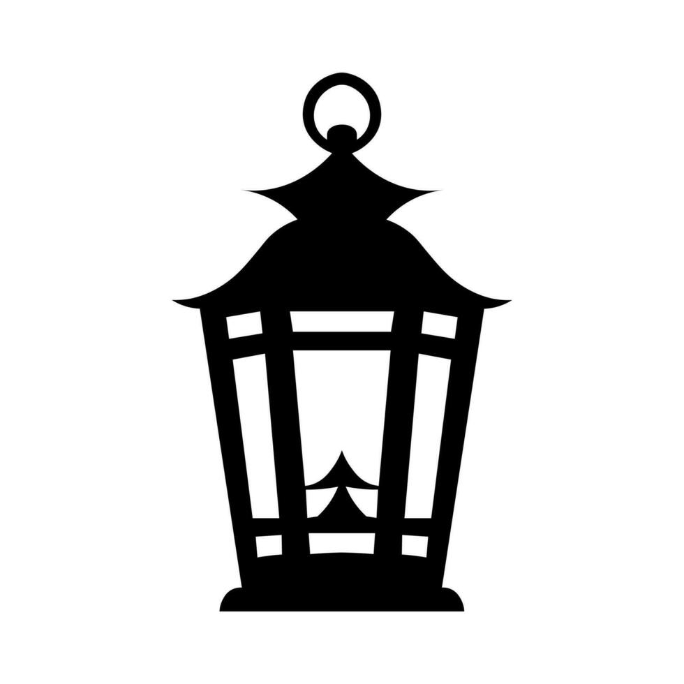lanterne noir vecteur icône isolé sur blanc Contexte