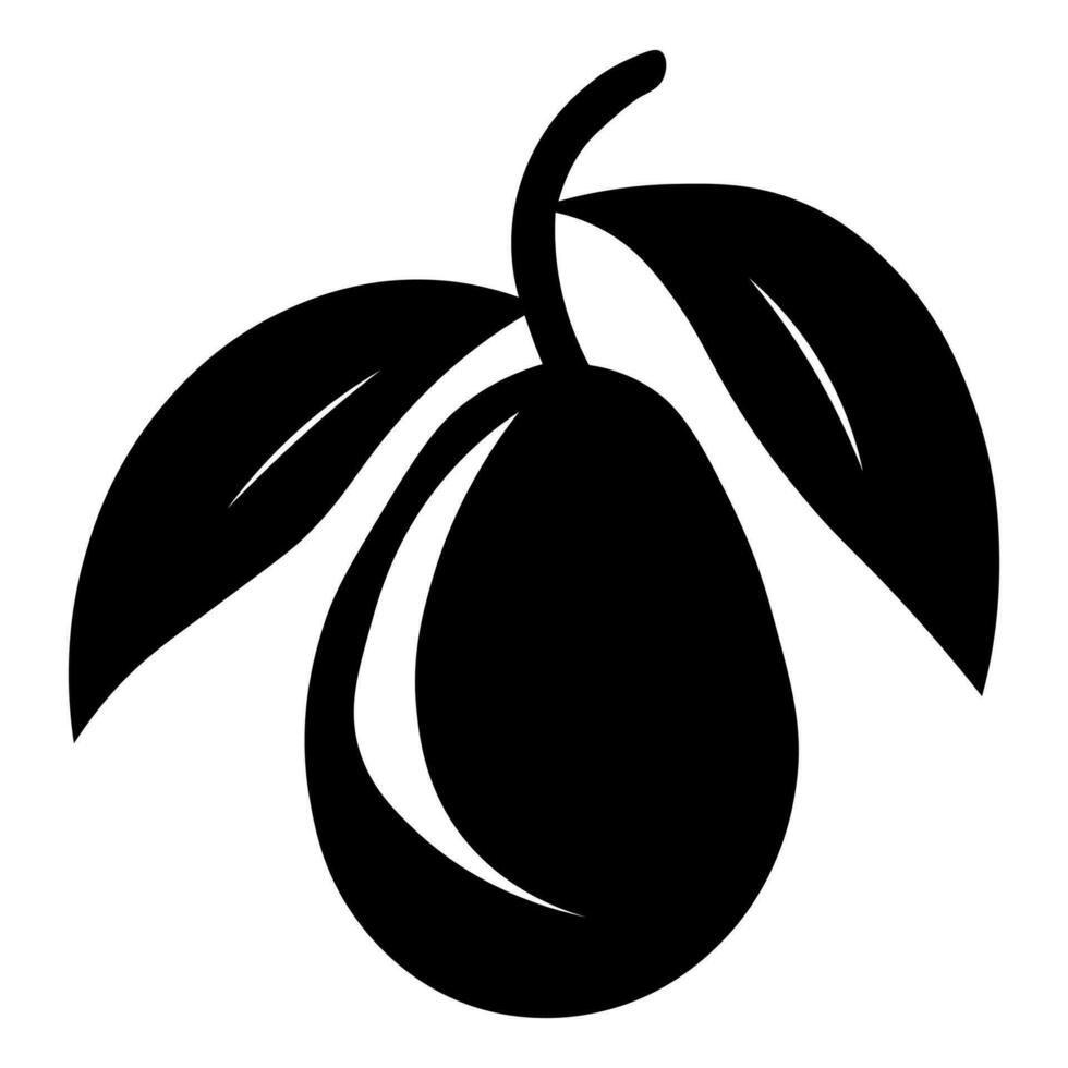 mangue noir vecteur icône isolé sur blanc Contexte