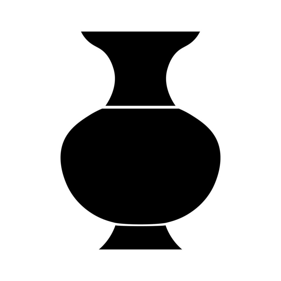 vase noir vecteur icône isolé sur blanc Contexte