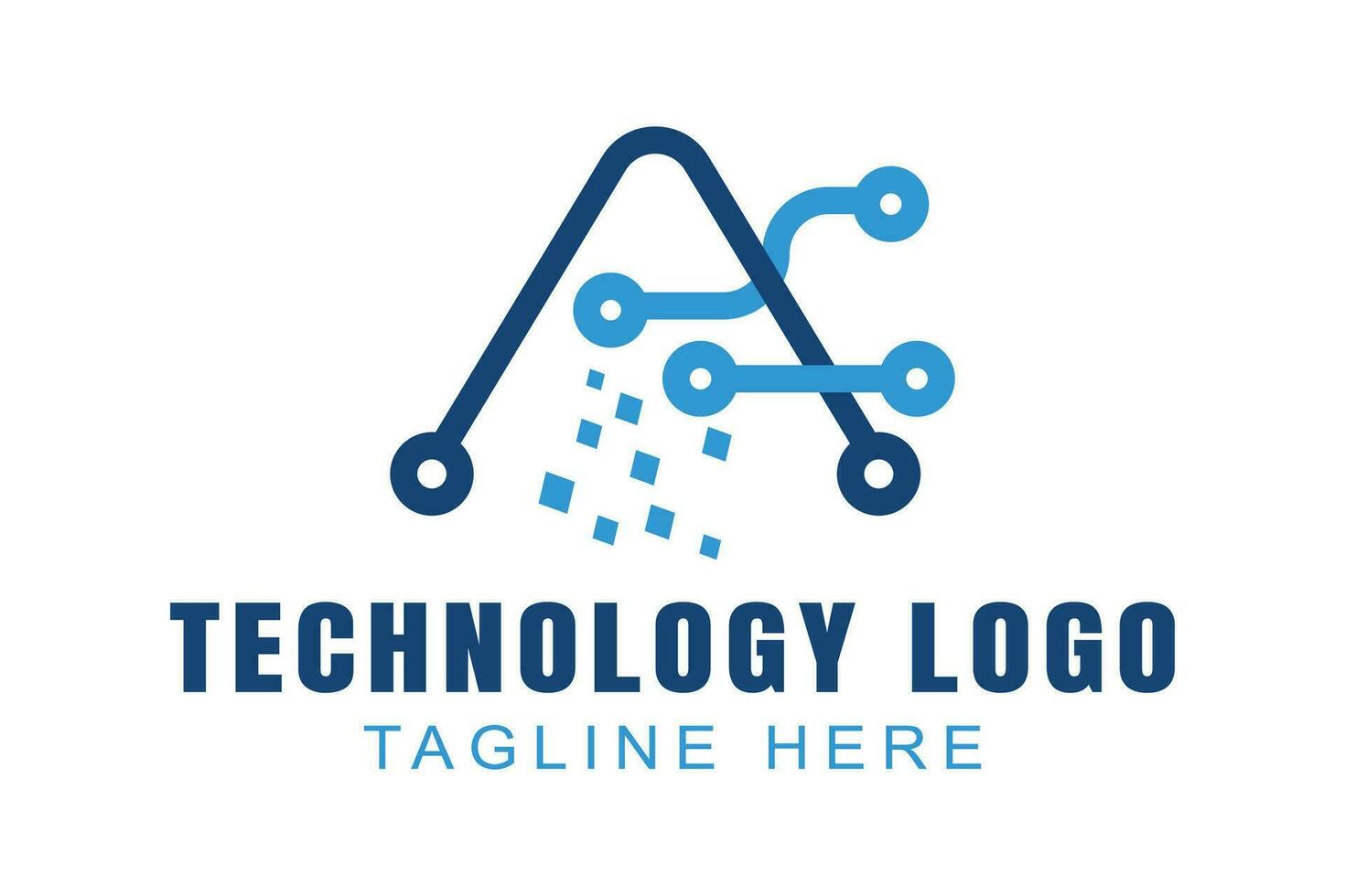 La technologie logo. des lettres abstrait logo un. monogramme logo concept. Facile conception modifiable vecteur