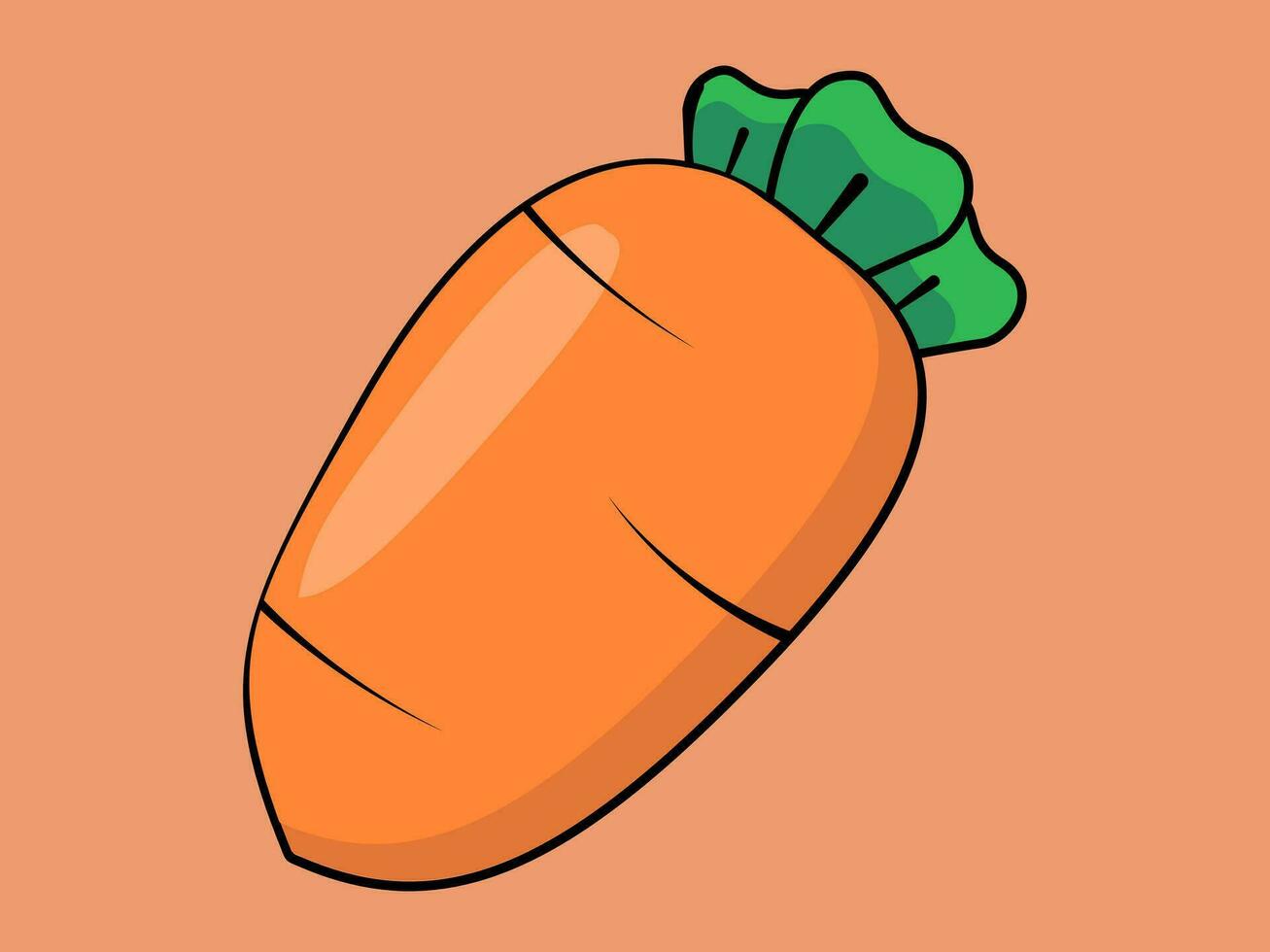 une gros carotte cuisson, Coupe, légume concept vecteur illustration Contexte