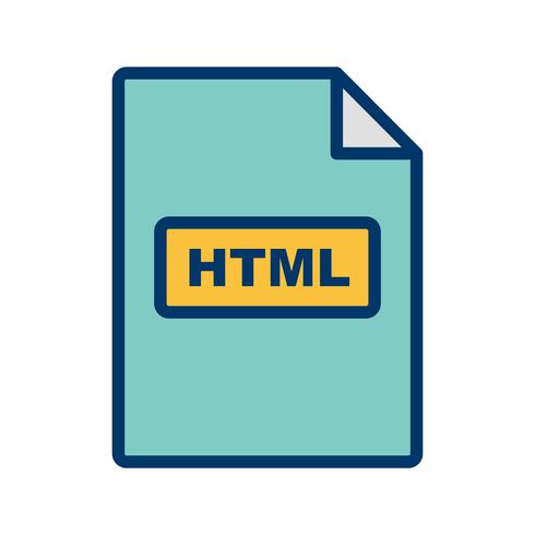 Icône de vecteur HTML