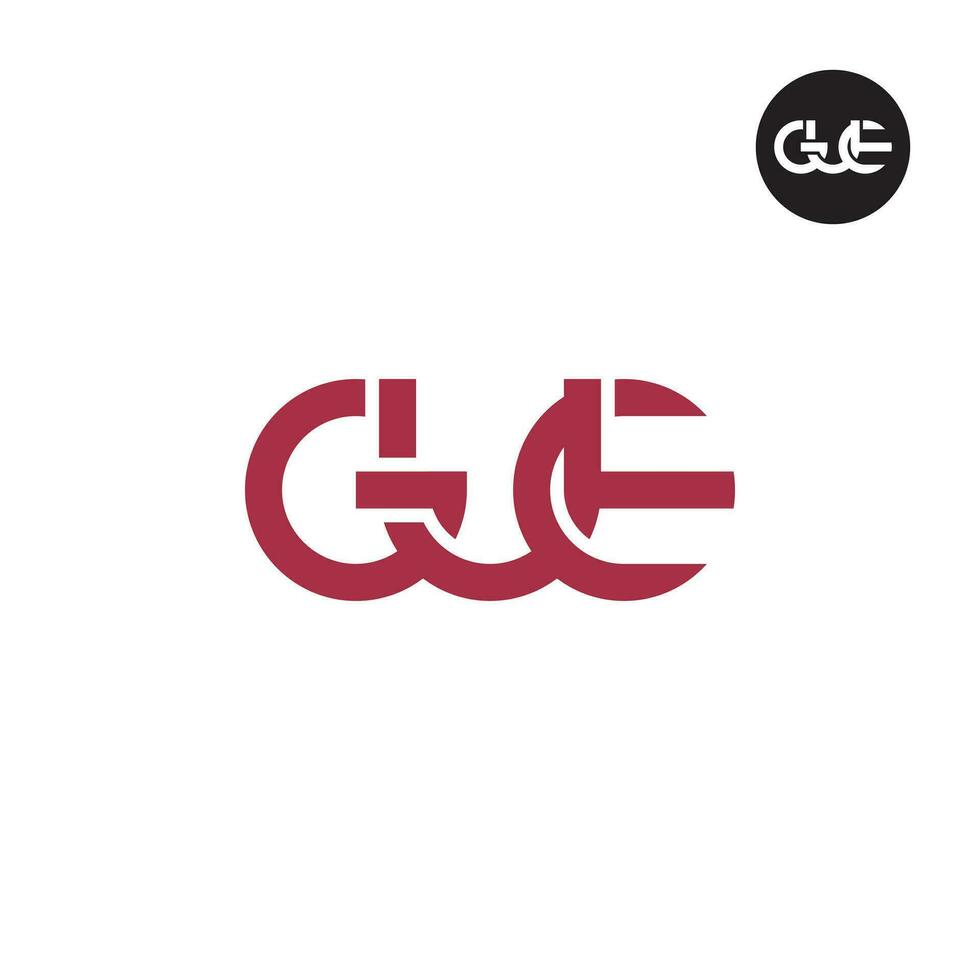 lettre gue monogramme logo conception vecteur