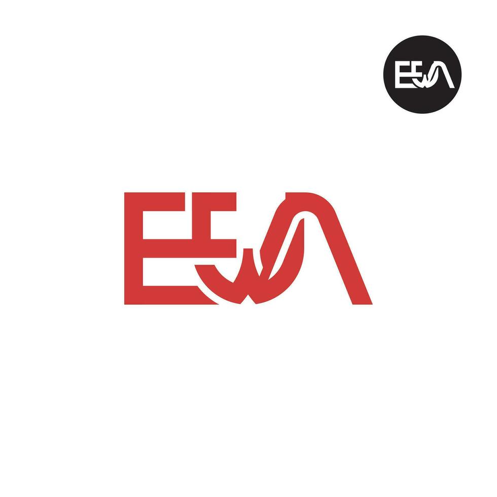 lettre éwa monogramme logo conception vecteur