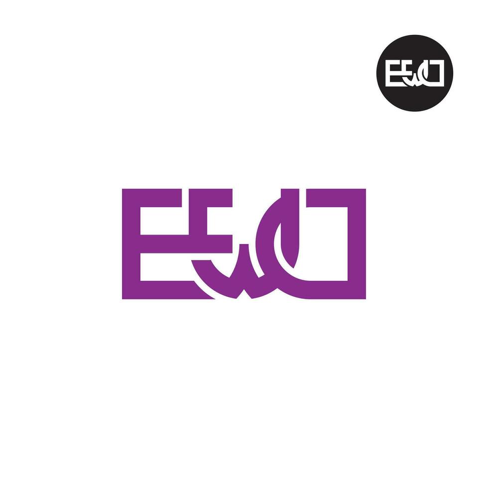 lettre ewd monogramme logo conception vecteur