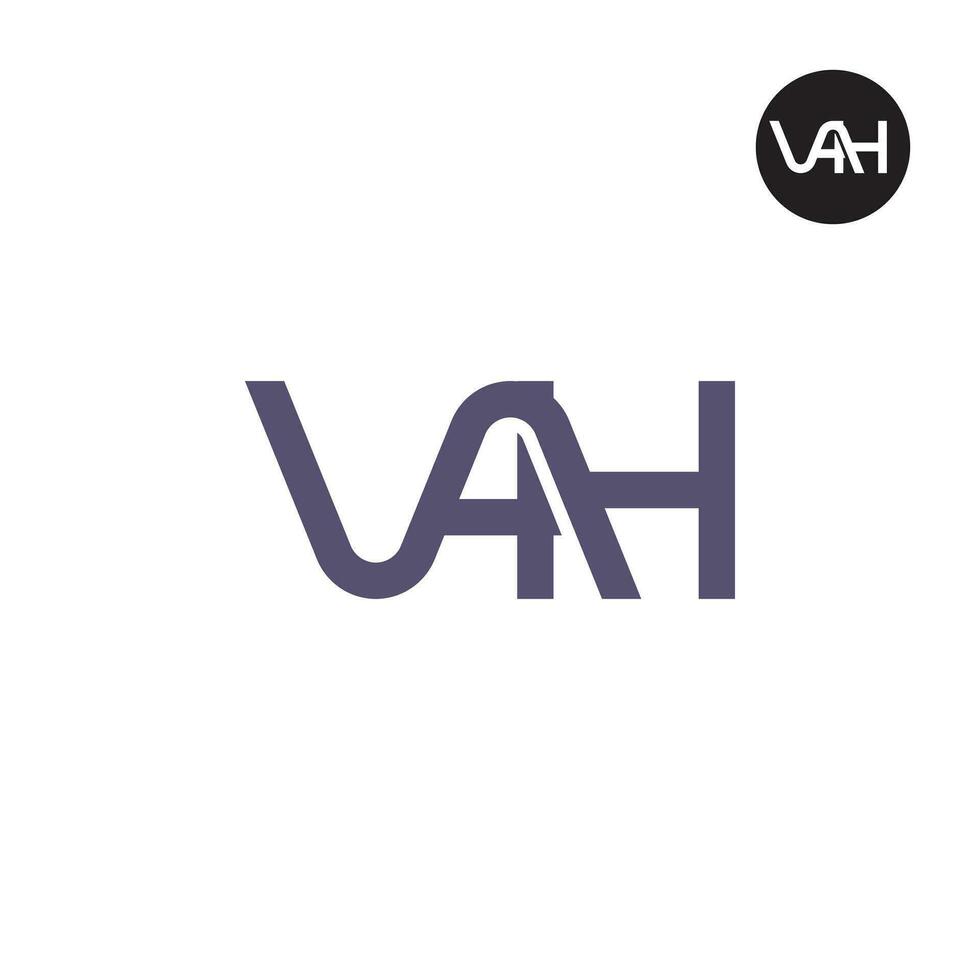 lettre vah monogramme logo conception vecteur