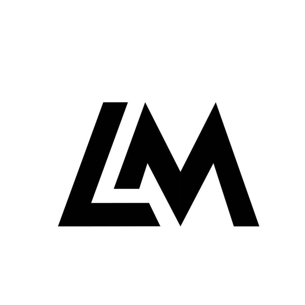 lm initiale lettre logo icône conception vecteur