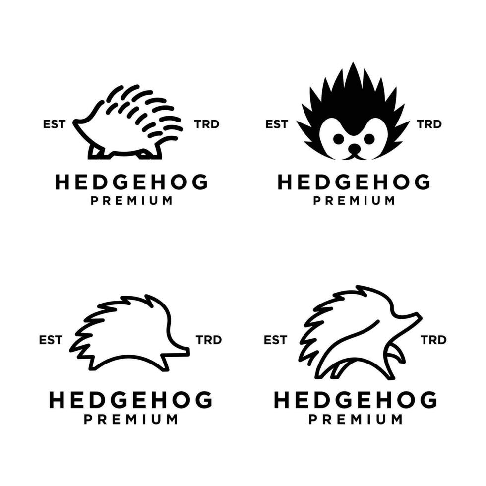 hérisson logo icône conception illustration vecteur