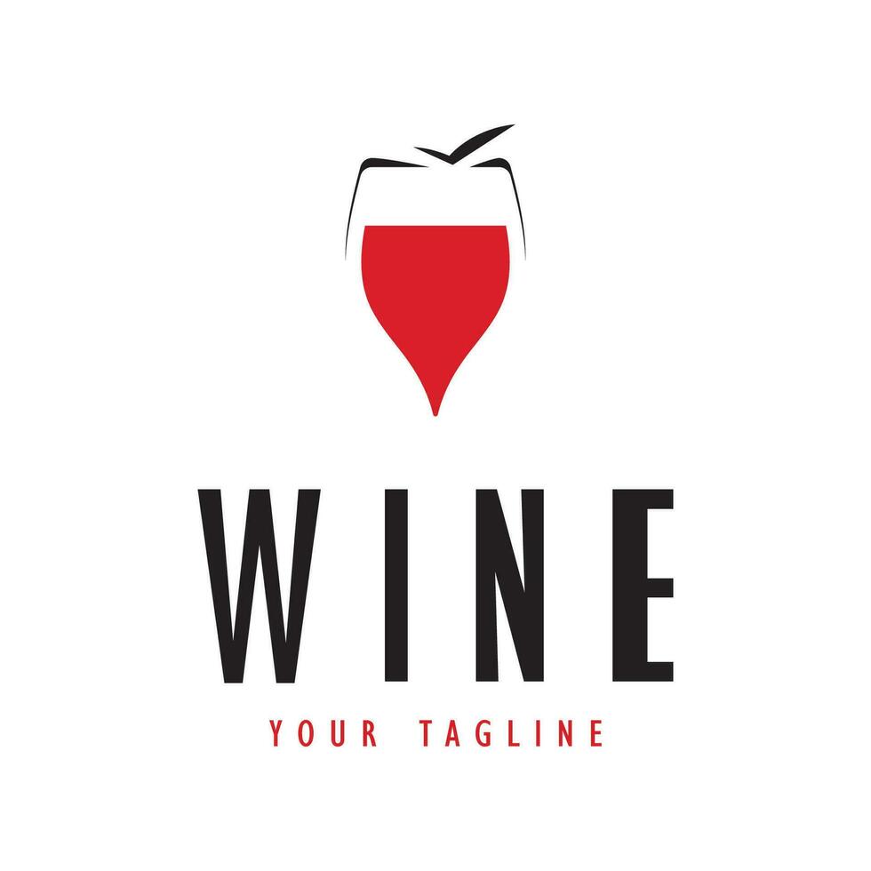 du vin logo avec du vin des lunettes et bouteilles.pour nuit clubs, bars, cafés et du vin magasins. vecteur