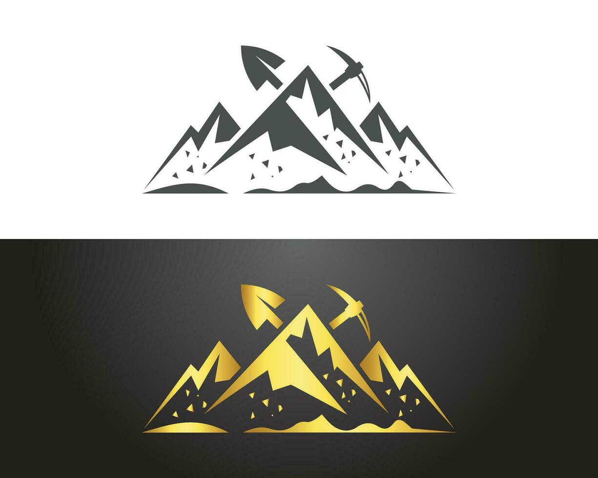 mien Montagne Facile plat logo conception concept modèle. vecteur