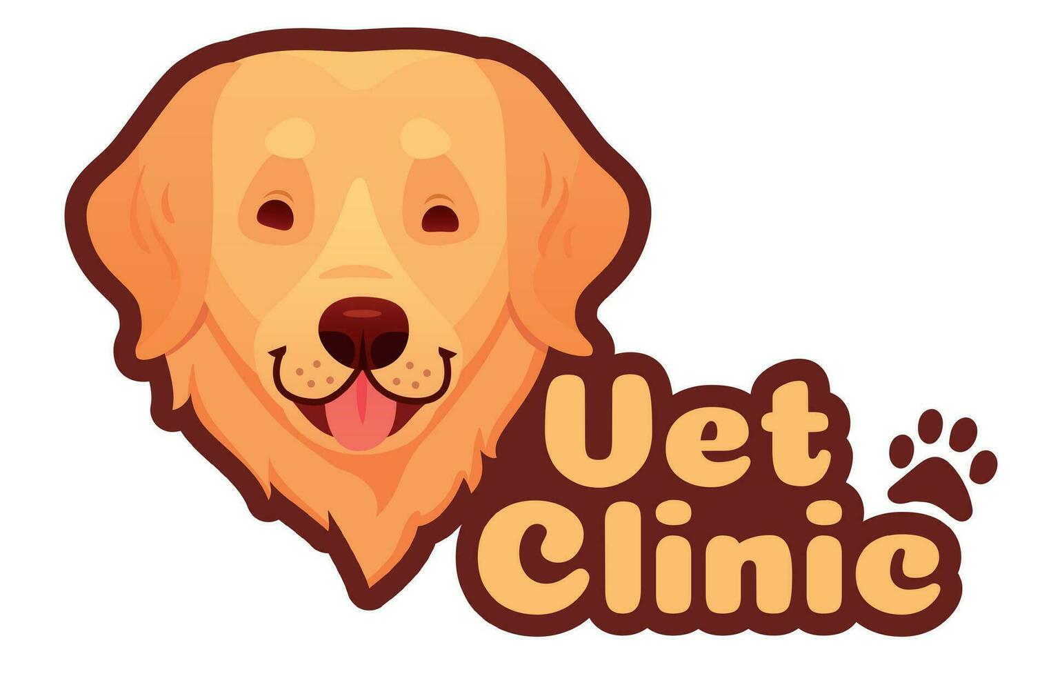 vétérinaire clinique et vétérinaire logo avec chien affronter. animal de compagnie santé se soucier dans hôpital, national animal médicament logo vecteur