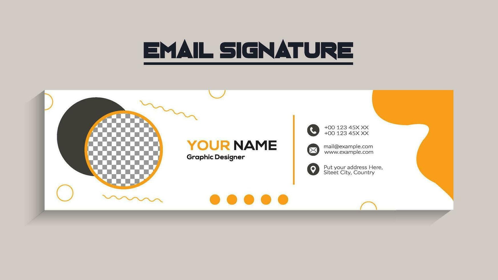 entreprise, moderne et professionnel email signature. vecteur