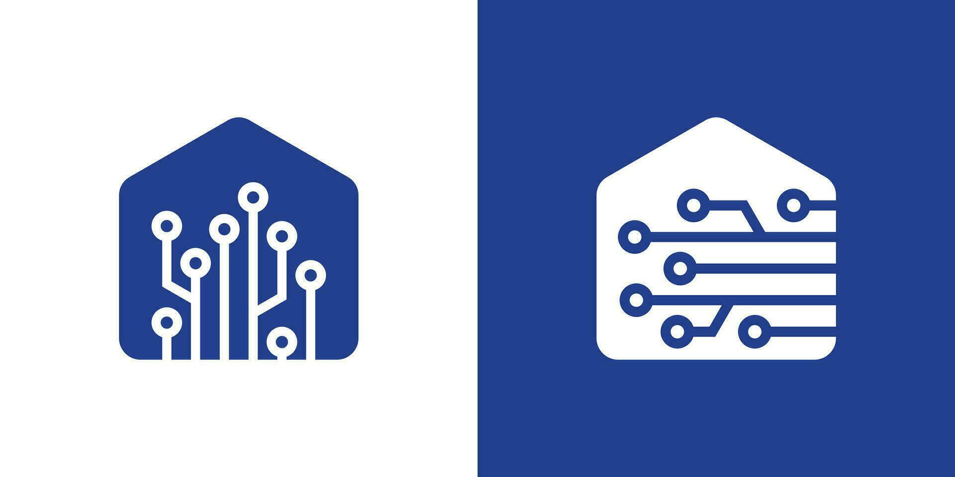 intelligent Accueil logo conception, câble circuit, Accueil installation, icône, vecteur, symbole. vecteur