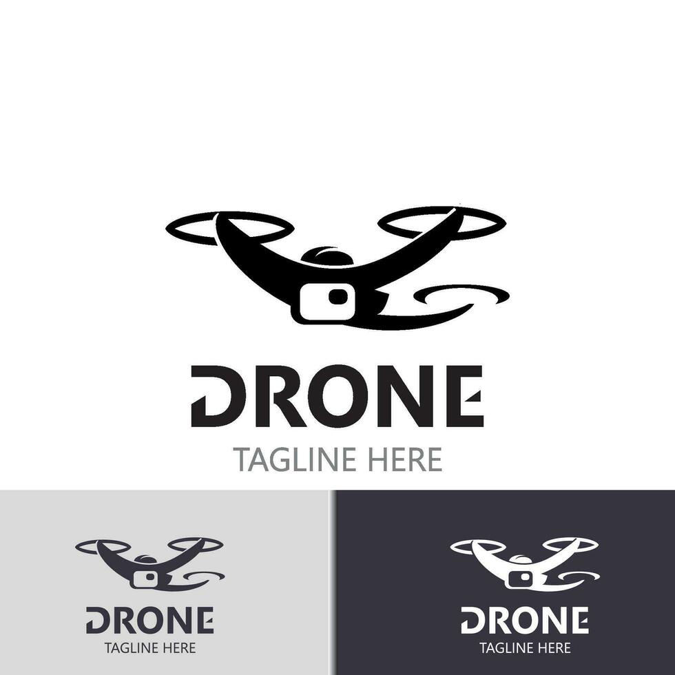 drone aérien avec caméra vecteur modèle icône. logo la photographie drone vecteur. quadcopter plat style