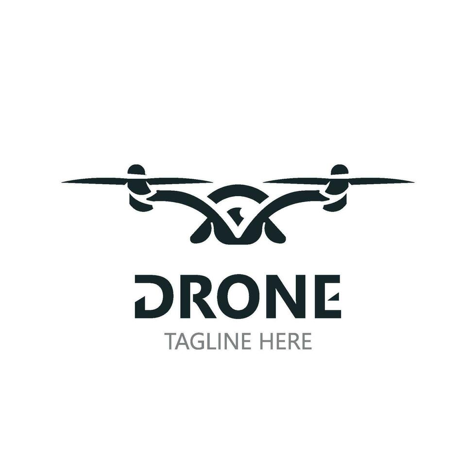 drone aérien avec caméra vecteur modèle icône. logo la photographie drone vecteur. quadcopter plat style