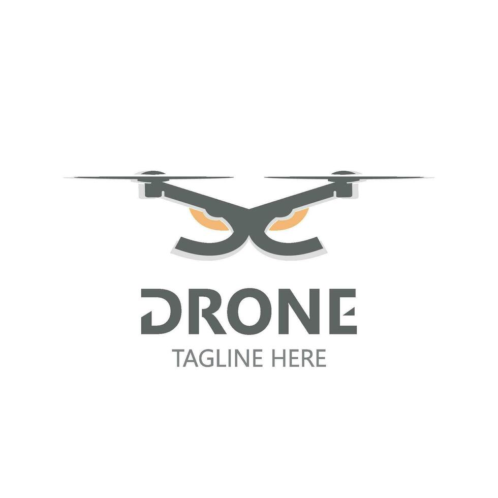 drone aérien avec caméra vecteur modèle icône. logo la photographie drone vecteur. quadcopter plat style