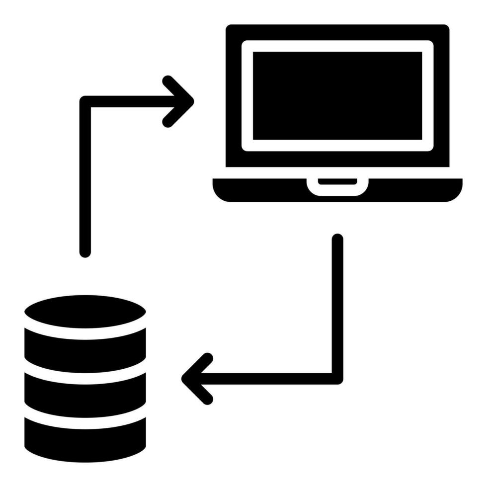 Les données transfert icône ligne vecteur illustration