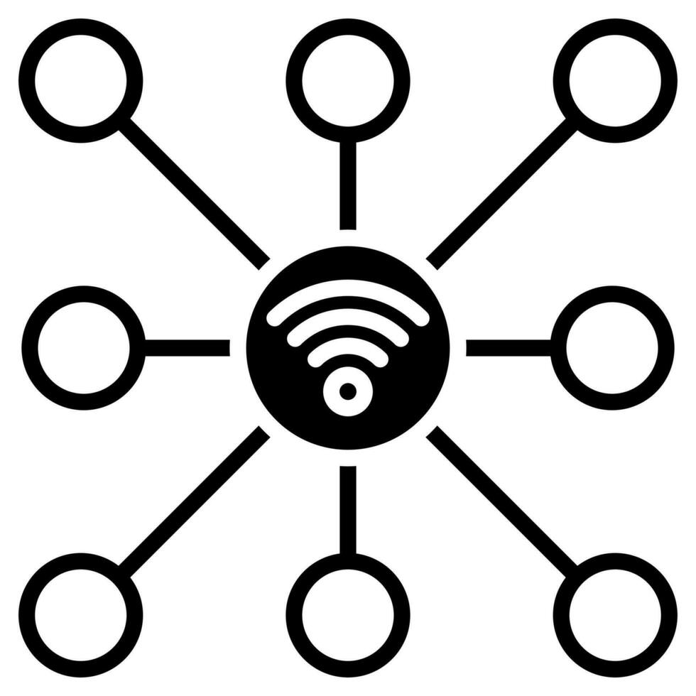 sans fil connectivité icône ligne vecteur illustration