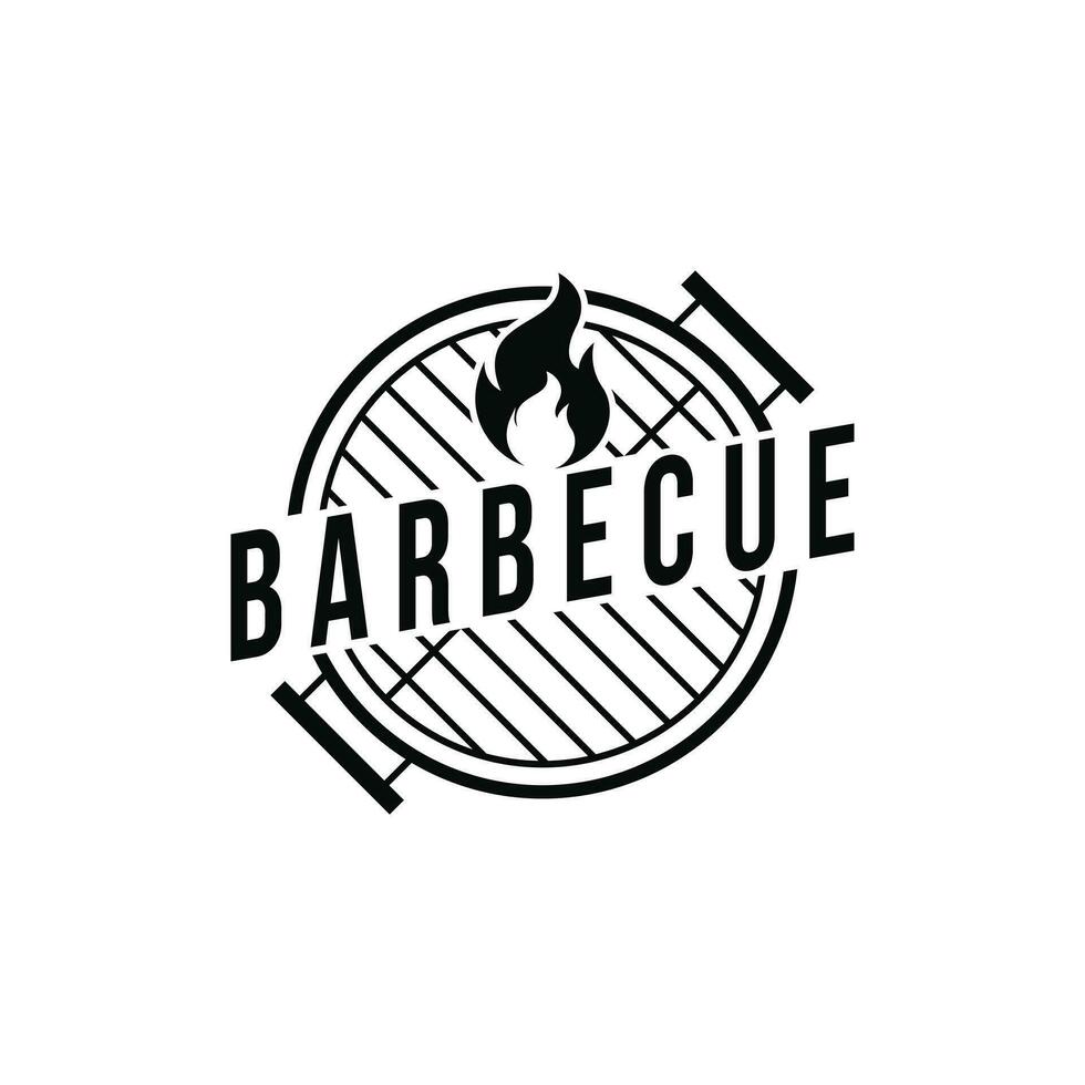 barbecue gril logo conception idée vecteur modèle