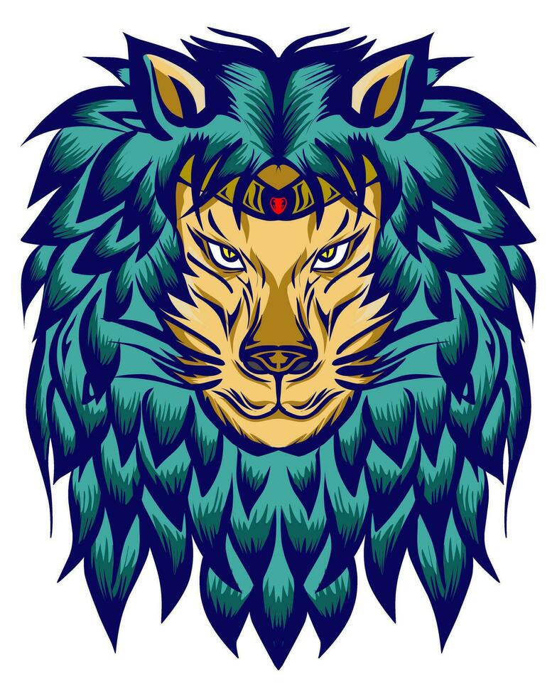 illustration de une les Lions diriger. parfait pour autocollants, logos, Icônes, affiche éléments, bannières, vêtements, Chapeaux. vecteur