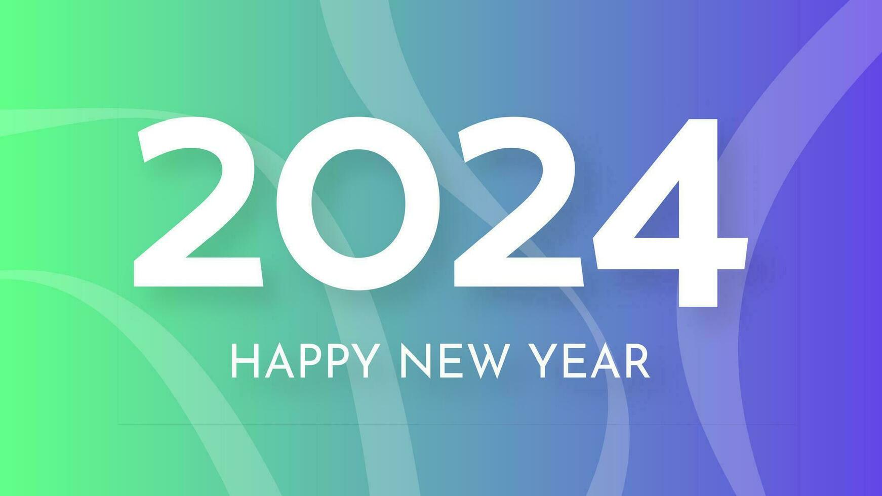 2024 content Nouveau année sur coloré Contexte vecteur