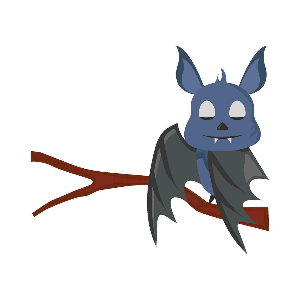 chauve souris sommeil dans brindilles illustration vecteur