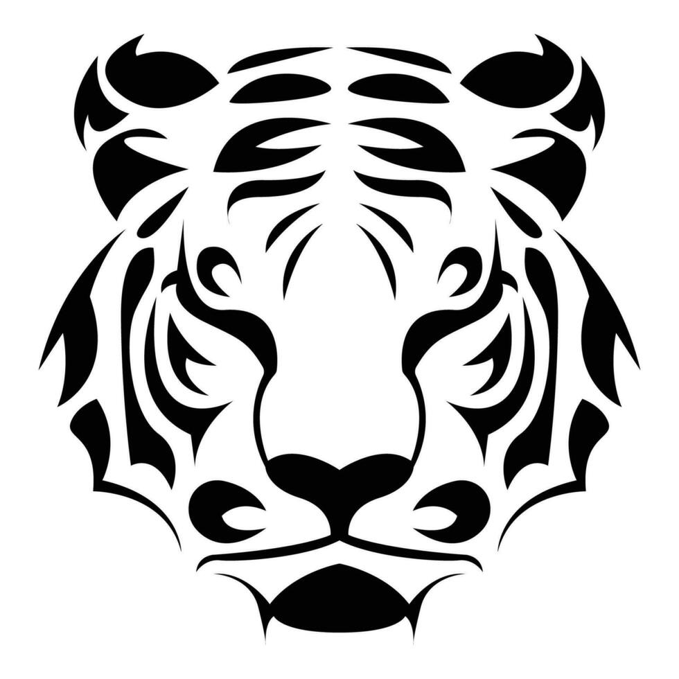 Facile abstrait tigre tête logo vecteur iconique illustration