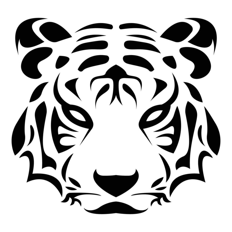 Facile abstrait tigre tête logo vecteur iconique illustration