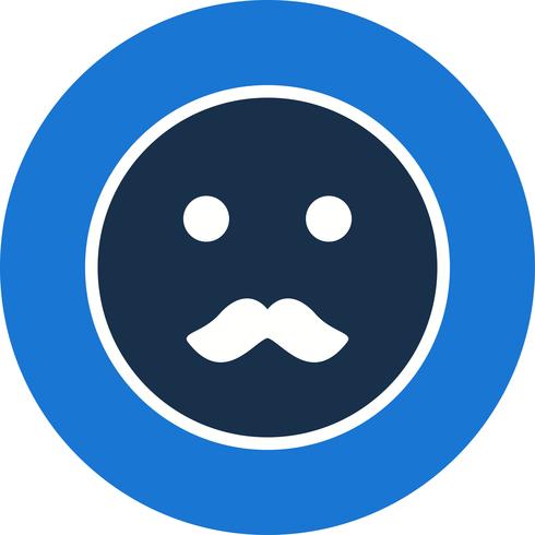 icône de vecteur emoji moustache