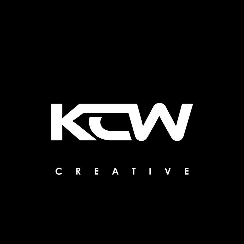 kcw lettre initiale logo conception modèle vecteur illustration