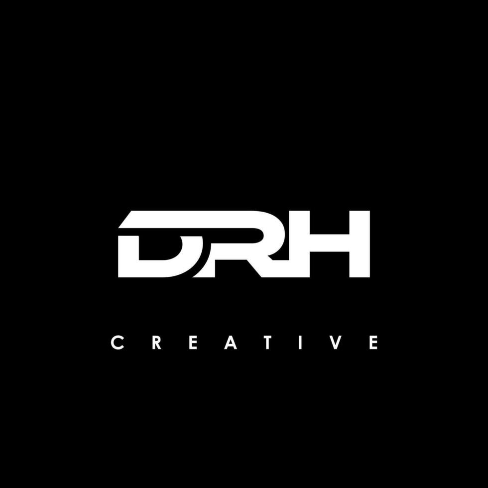 drh lettre initiale logo conception modèle vecteur illustration