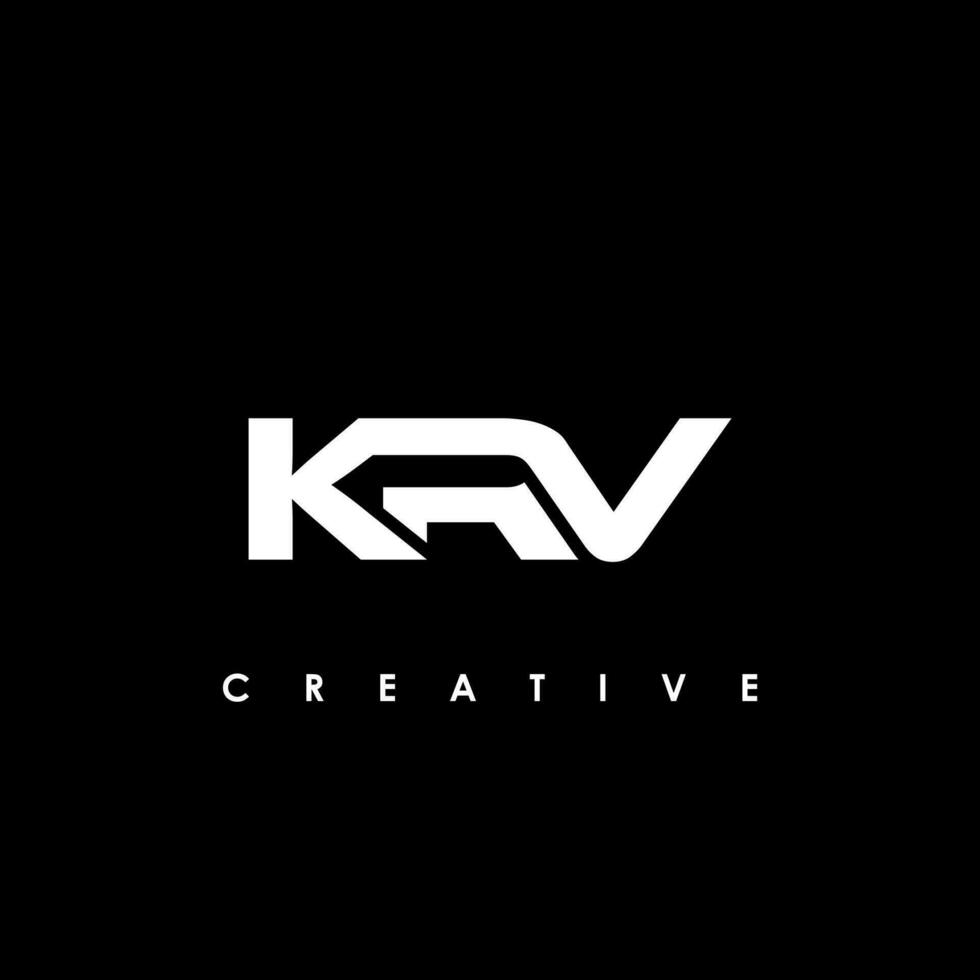 krv lettre initiale logo conception modèle vecteur illustration