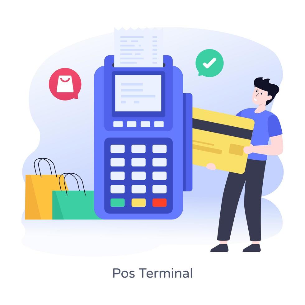 terminal de facturation pos vecteur